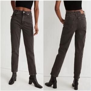 Madewell Jeans Womens 26 Gray Black Perfect Vintage Denim Cotton Mom High Rise